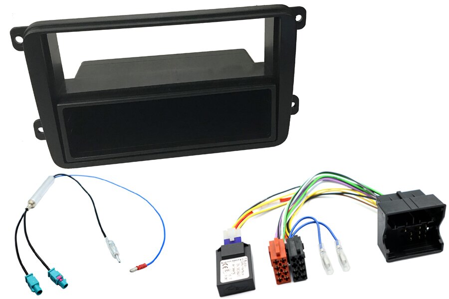 Volkswagen Single DIN car stereo upgrade fitting kit (Without SWC) Twin Fakra