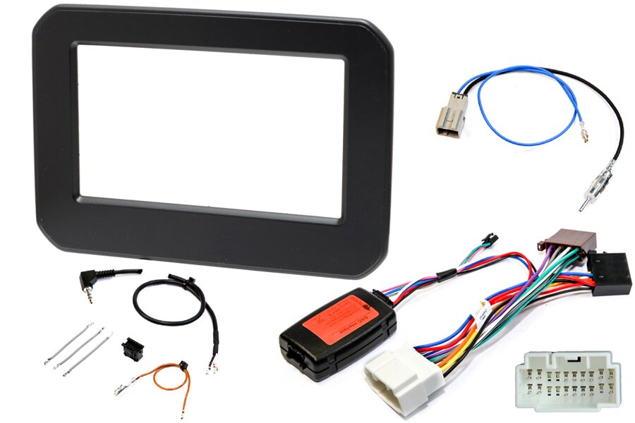 Suzuki Ignis (2017 Onwards) Double DIN car stereo upgrade fitting kit with SWC (MATT BLACK)