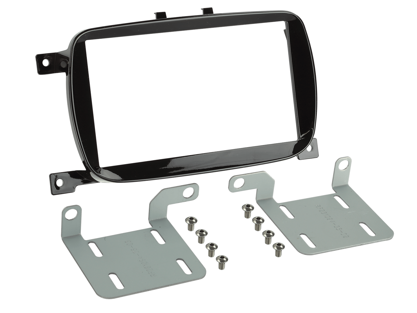Fiat 500 (2016-2021) Uconnect 5" double DIN Radio fascia Gloss Black (BEVELLED EDGE)