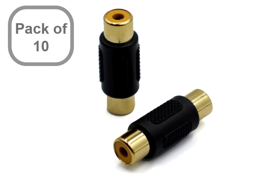 10 x Female to Female RCA Phono adapters (10 PACK)