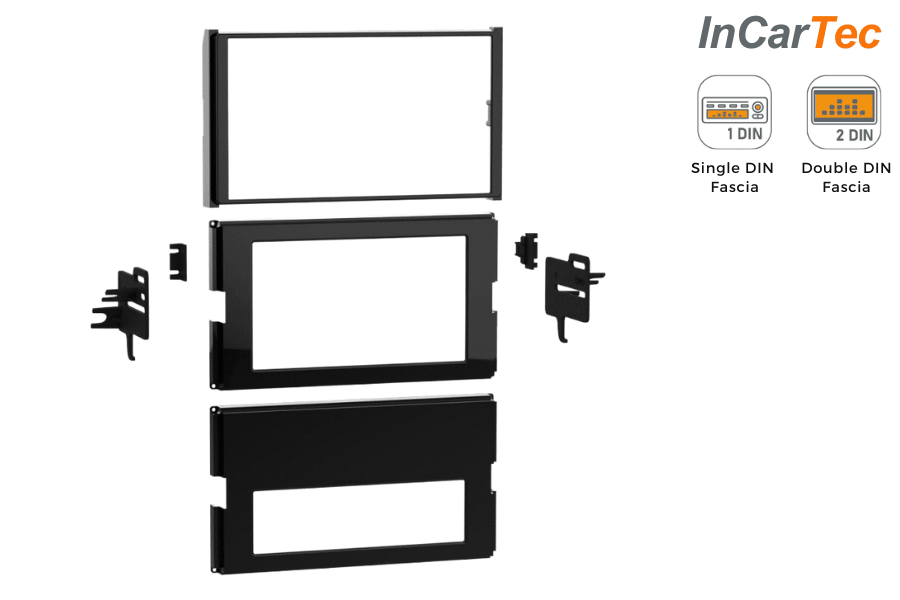 Toyota Corolla E210 2018 onwards Double DIN (Single Chassis) car radio fascia adapter (GLOSS BLACK)