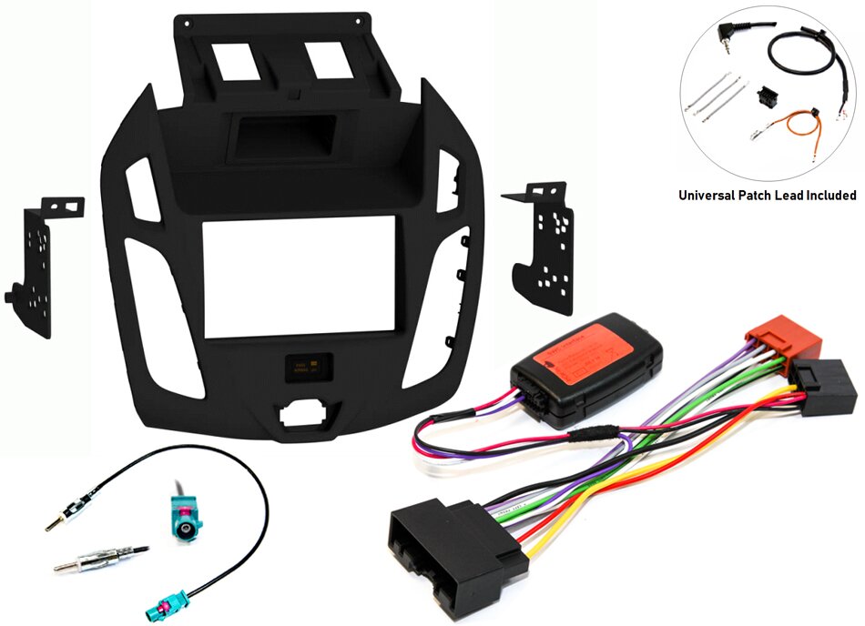 Ford Transit Connect (2014 Onwards) Double DIN car stereo fitting kit (WITHOUT DISPLAY) MATT BLACK