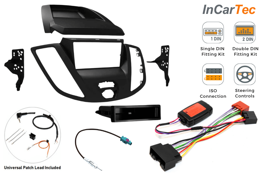 Ford Transit MK8 (2014-2019) Single/ Double DIN car stereo upgrade fitting kit (WITHOUT DISPLAY)