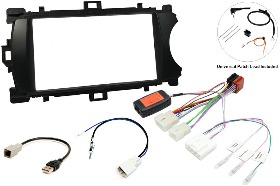 Toyota Yaris (2012-2017) Double DIN car stereo upgrade fitting kit (MATT BLACK)