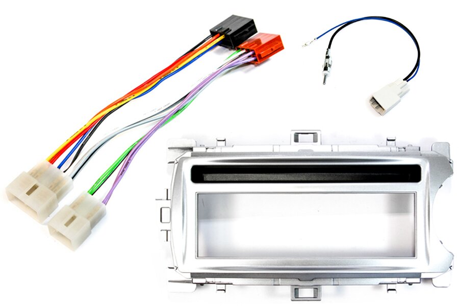 Toyota Yaris (2012-2017) Single DIN car stereo upgrade fitting kit (SILVER)
