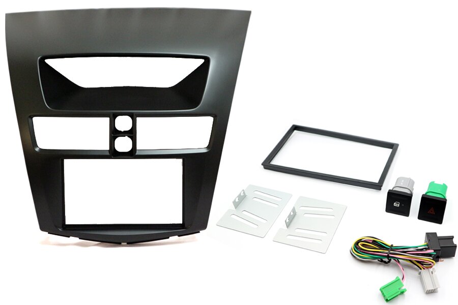 Mazda BT-50 (UP/UR) (2011-2017) Double DIN car audio fascia adapter panel (MATT BLACK)