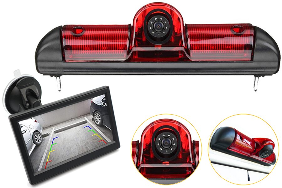 Fiat Ducato, Peugeot Boxer, Citroen Relay high level brake light camera and monitor kit