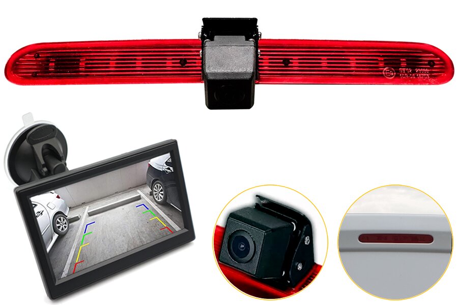 Citroen Berlingo/ Peugeot Partner (2008 Onwards) high level brake light camera and monitor kit