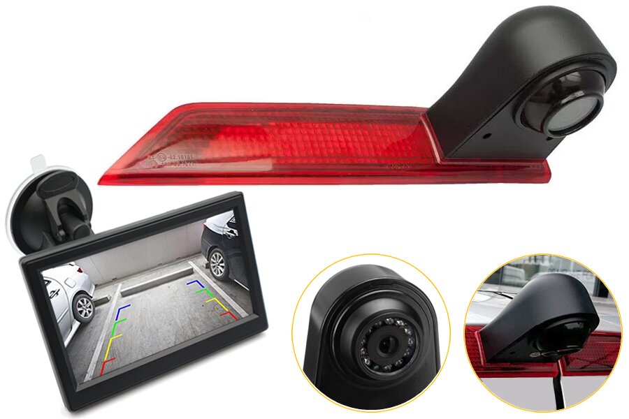 Ford Transit Custom (2012-2015) STANDARD BULB high level brake light camera and monitor kit