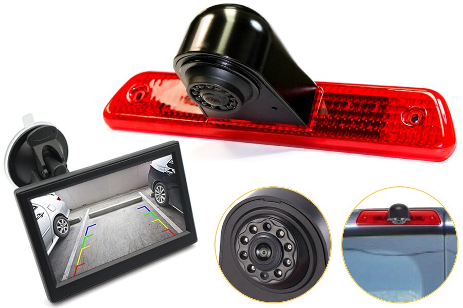Peugeot Expert, Citroen Dispatch Toyota Proace (07-16) high level brake light camera and monitor kit