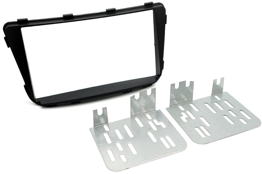 Hyundai Accent 2010-2018 Double DIN car audio fascia adapter panel (MATT BLACK)