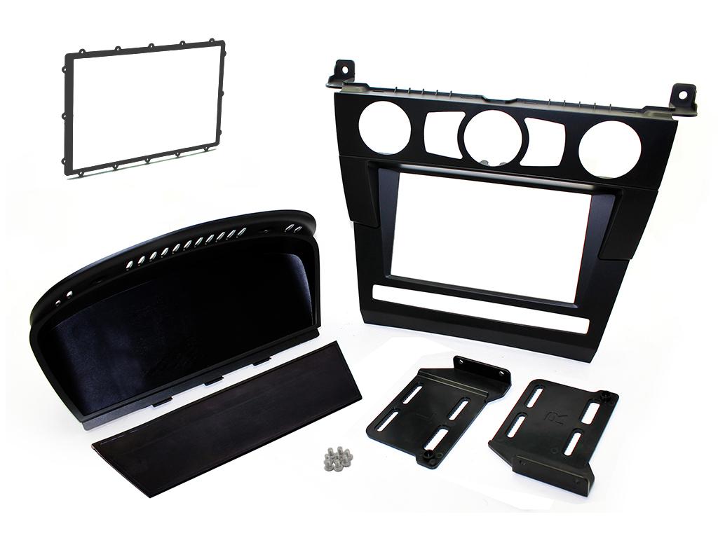 BMW 5-Series E60 (2003 - 2007) Pre LCI Double DIN car audio fascia panel (MATT BLACK)