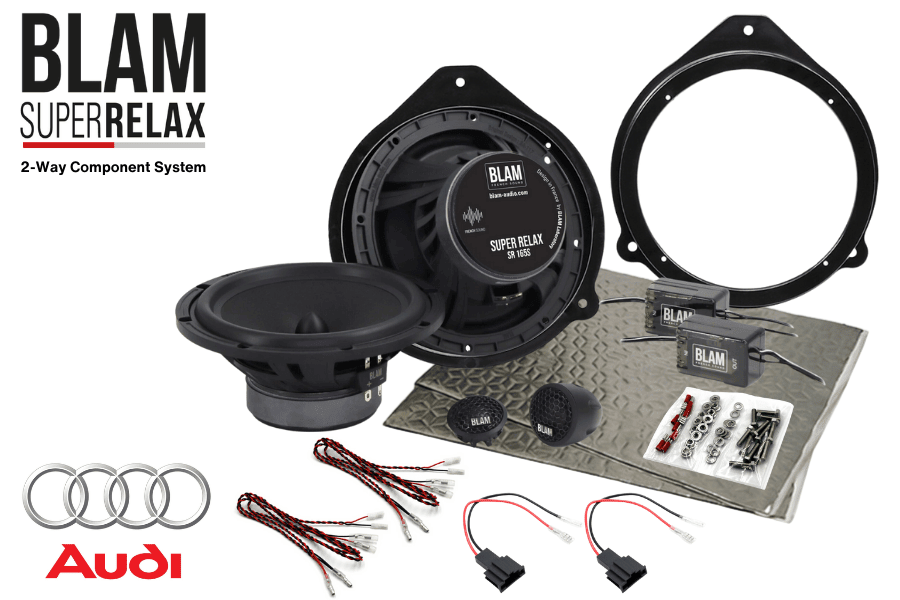 Audi A3/A4 165mm (6.5 Inch) BLAM RELAX car audio speaker upgrade fitting kit
