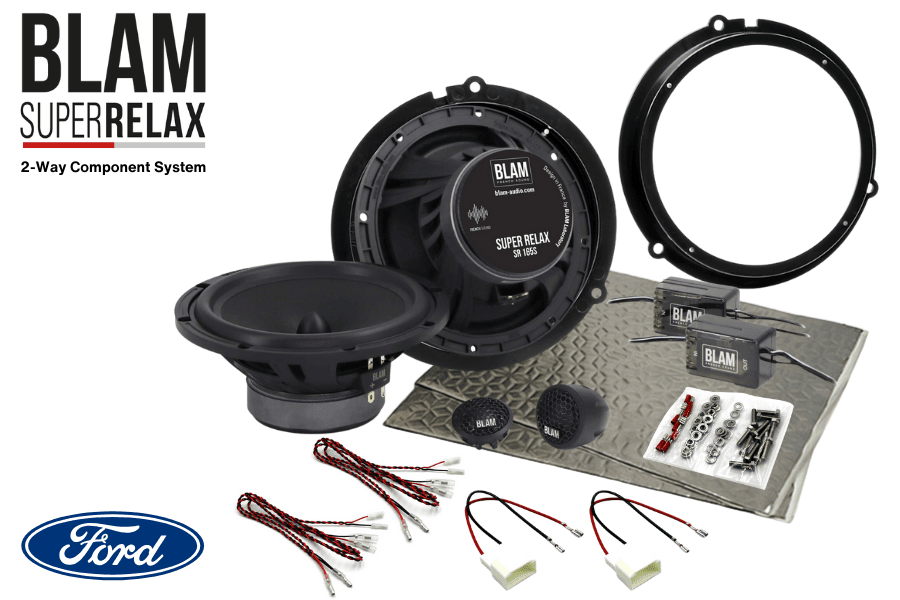 Ford Fiesta, Focus, Ranger, Transit 165mm (6.5 Inch) BLAM RELAX speaker upgrade fitting kit