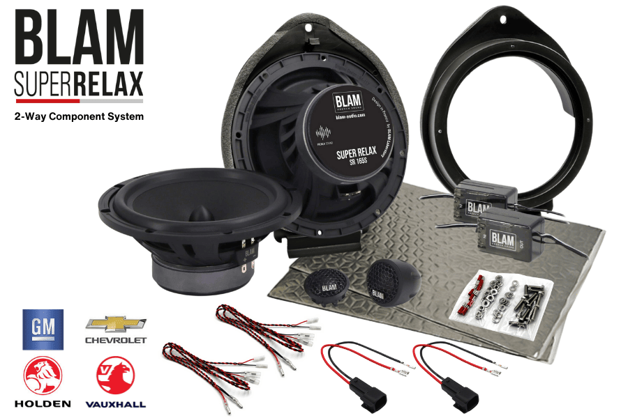 GM (Chevrolet, Holden, Vauxhall) 165mm (6.5 Inch) BLAM RELAX car speaker upgrade fitting kit
