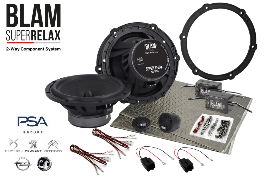 Citroen, DS, Peugeot, Vauxhall 165mm (6.5 Inch)  BLAM RELAX car speaker upgrade fitting kit