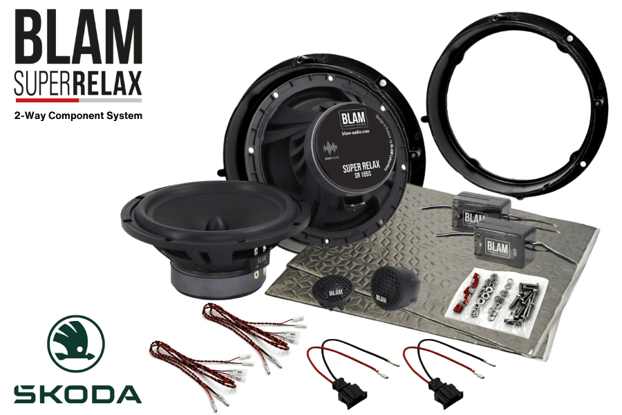 Skoda Kodiaq, Octavia, Superb 165mm (6.5 Inch) BLAM RELAX car speaker upgrade fitting kit