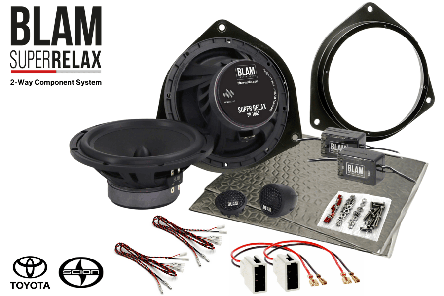 Toyota Alphard, Auris, Hilux 165mm (6.5 Inch) BLAM RELAX car speaker upgrade fitting kit