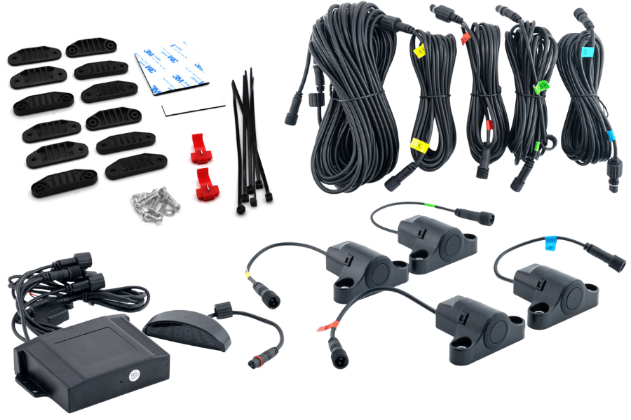 12V-24V Commercial Vehicle, Truck, Van Rear Parking Sensor Kit With Distance Display and Buzzer