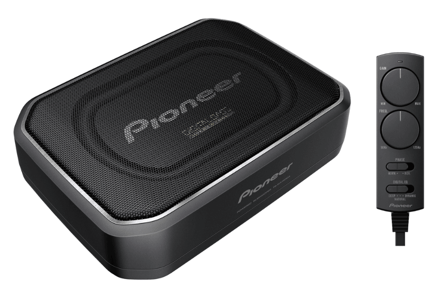 Pioneer TS-WX140DA Active 8" (20cm) Slim underseat car subwoofer with built-in 170W amplifier