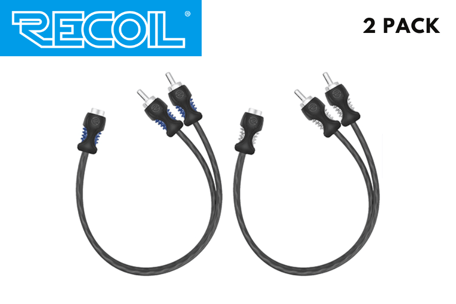 RECOIL Echo-Series OFC RCA Phono Y-adapter lead Female to 2 Male (PAIR)