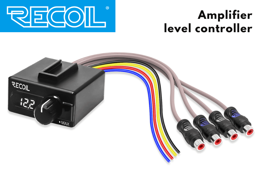 RECOIL Universal amplifier level remote controller with built-in digital voltmeter