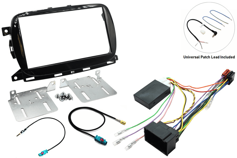 Abarth/ Fiat 500 (2016-2021) Double DIN car stereo upgrade fitting kit (STANDARD RADIO)