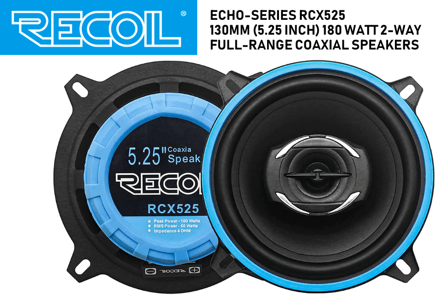 Recoil Echo-Series RCX525 5.25 inch (130mm) 2-way full-range coaxial speakers | 200 Watts