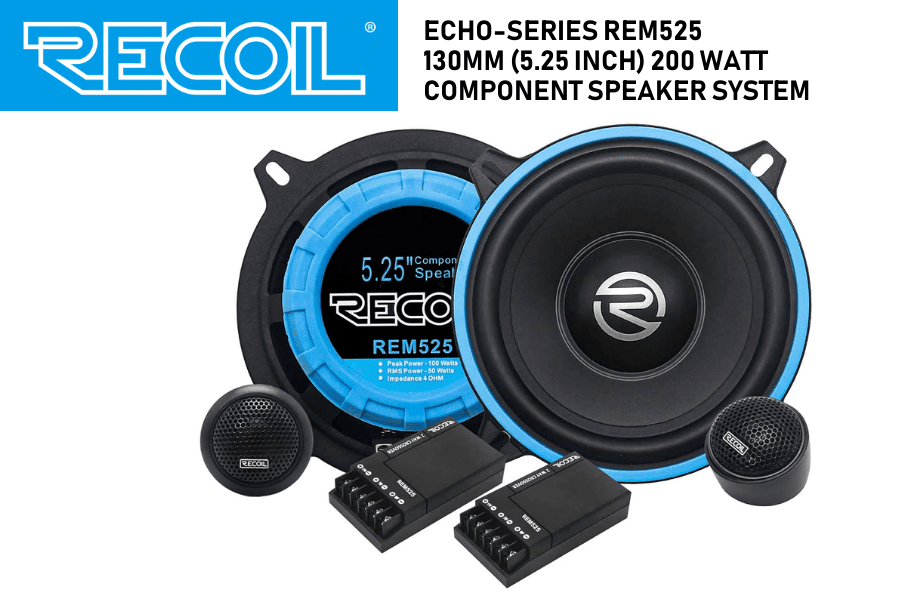 Recoil Echo Series REM525 5.25-inch (130mm) Component Car Speakers | 160 Watts