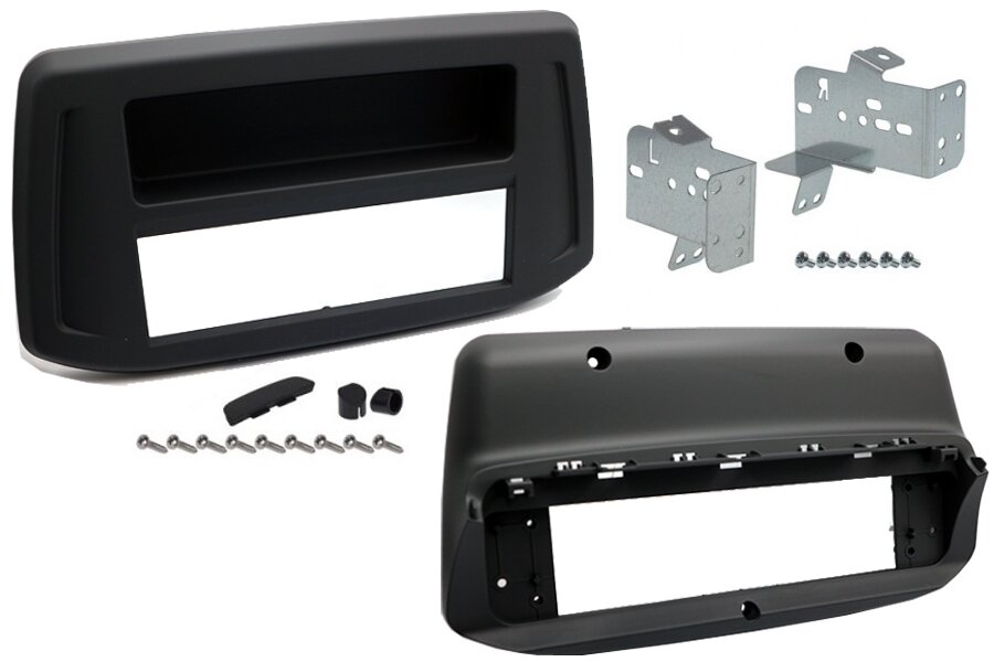 Hyundai i30 (2017 onwards) Single DIN car audio fascia adapter panel (MATT BLACK)