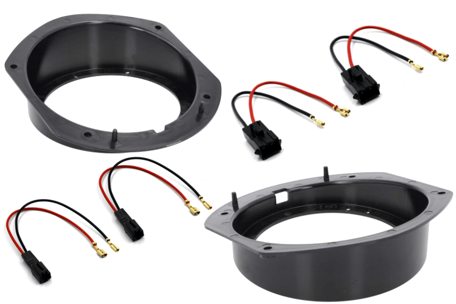 Tesla Model S and X (STANDARD AUDIO) 130mm front door speaker upgrade fitting kit
