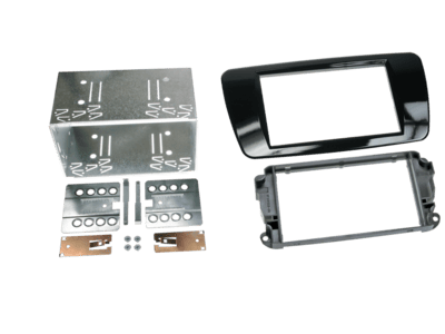 Seat Ibiza Mk4 (2008-2017) Double DIN flush fit car audio fascia cage adapter panel (GLOSS BLACK)