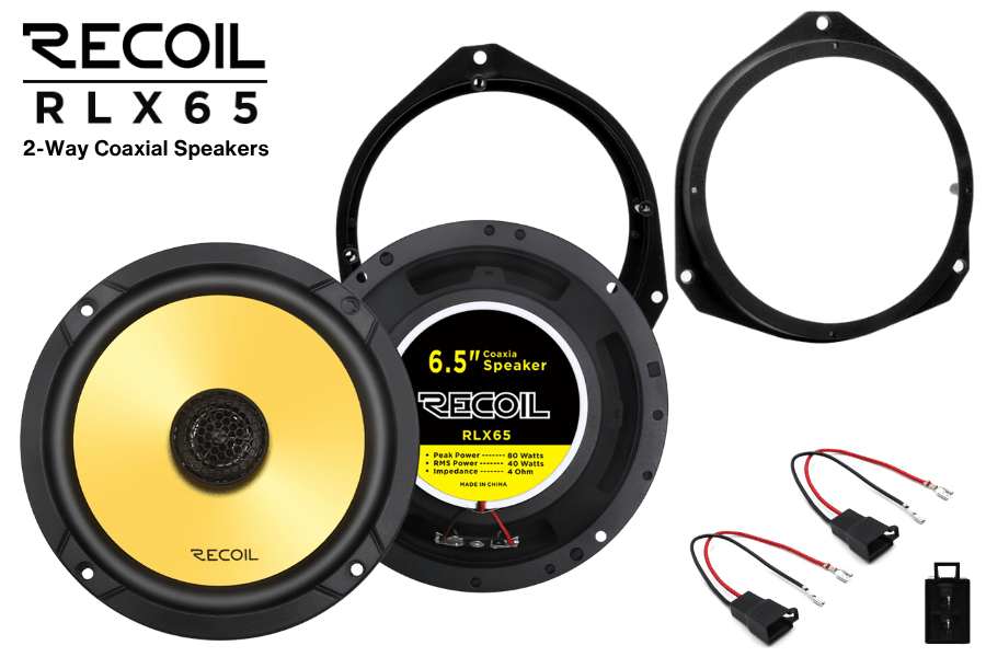 Citroen, Fiat, Vauxhall 165mm (6.5 Inch) Recoil RLX65 coaxial speaker upgrade fitting kit