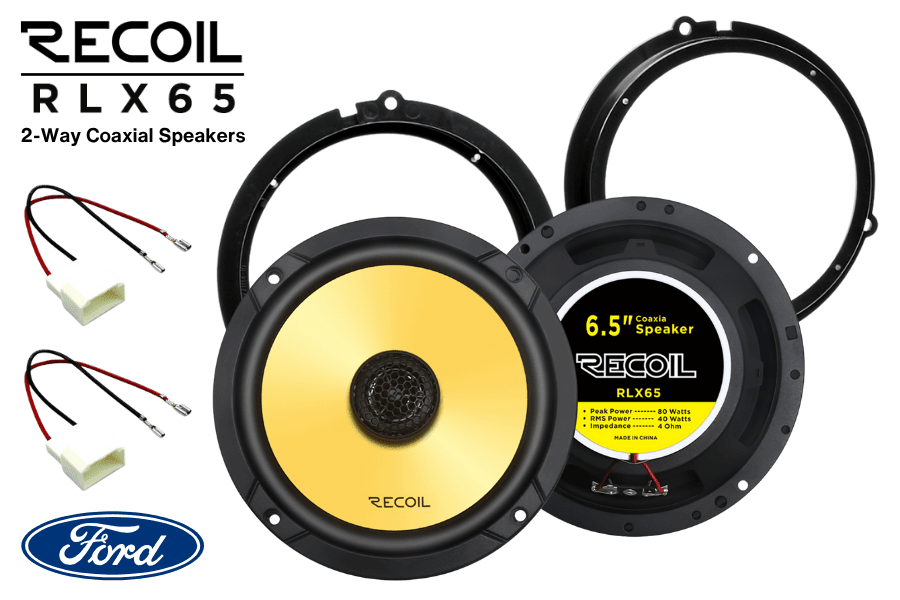 Ford Fiesta, Focus, Ranger, Transit Recoil RLX65 6.5" coaxial speaker upgrade fitting kit