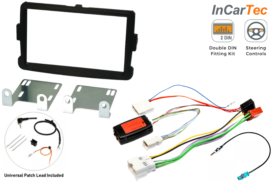Dacia Duster, Dokker, Lodgy, Logan, Sandero Double DIN car stereo fitting kit (WITH SWC)