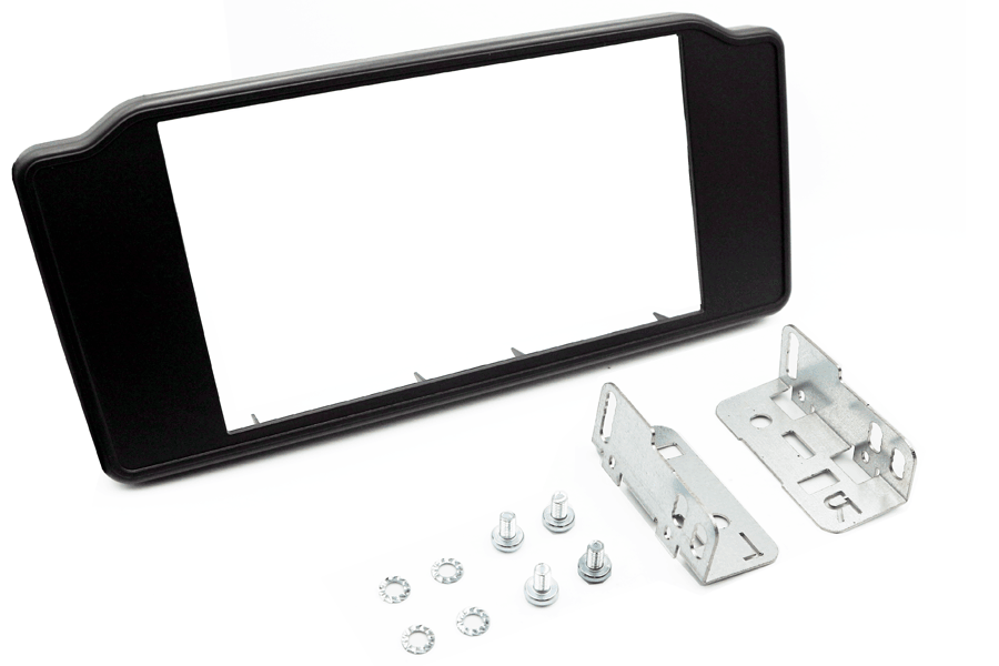 Renault Kangoo 22 (Start spec) Double DIN car audio fascia adapter panel (MATT BLACK)