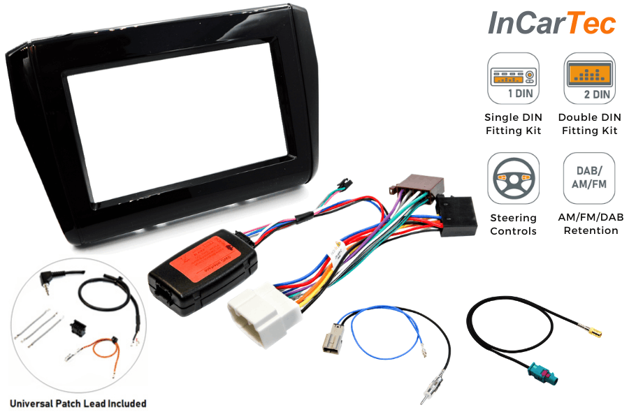 Suzuki Swift (2017 Onwards) Single/ Double DIN stereo upgrade fitting kit (With SWC/DAB Retention)