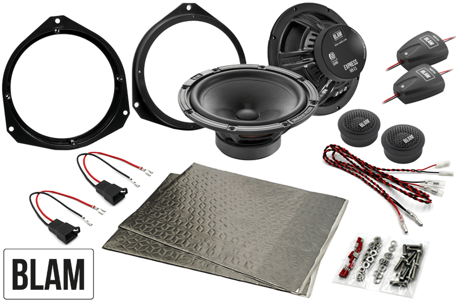 Abarth, Citroen, Fiat, Vauxhall 165mm (6.5 Inch) complete BLAM EXPRESS speaker upgrade fitting kit