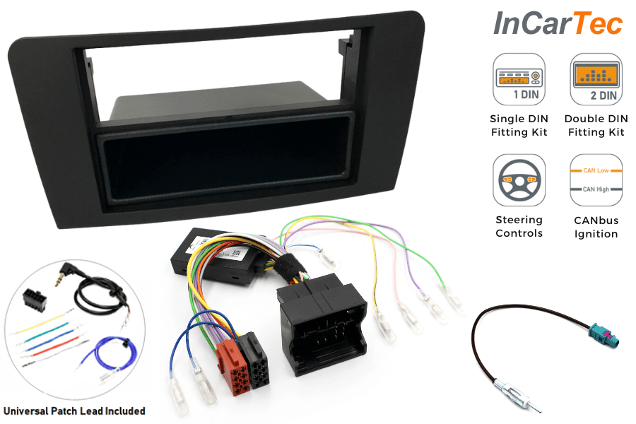 Mercedes M-Class (W164) (2005-2010) Single/Double DIN car stereo upgrade fitting kit (BASIC AUDIO)