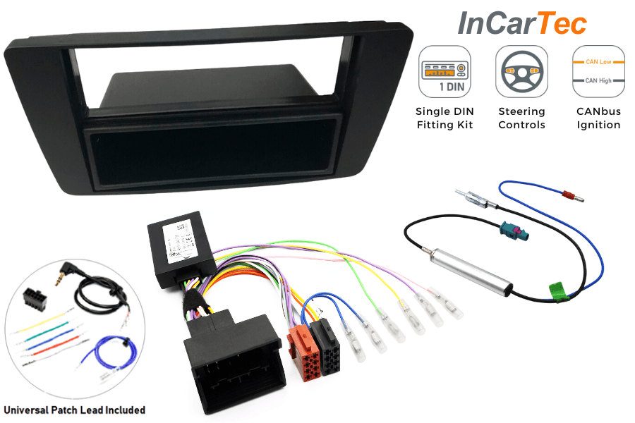 Skoda Yeti Single DIN car stereo upgrade fitting kit (Steering wheel controls) Single Fakra