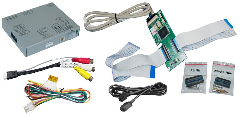 Video inserter for Renault, Dacia, Smart ,Fiat models with RLink, MediaNav or Opel Navi50 or Navi80