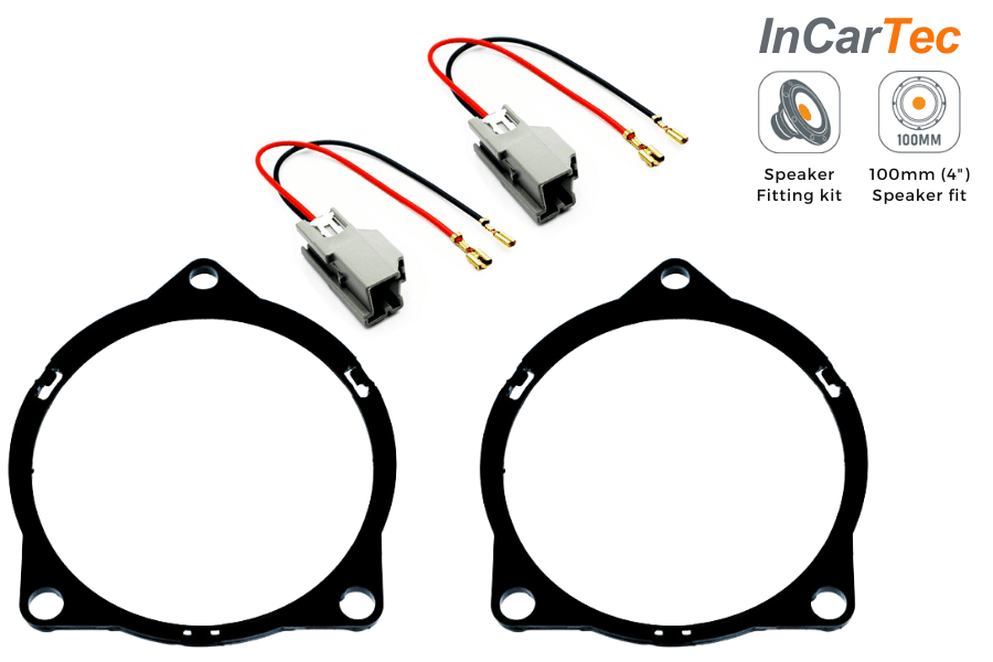 Volvo Midrange, XC40 and Polestar 2 Front door 100mm (4 Inch) speaker upgrade fitting kit