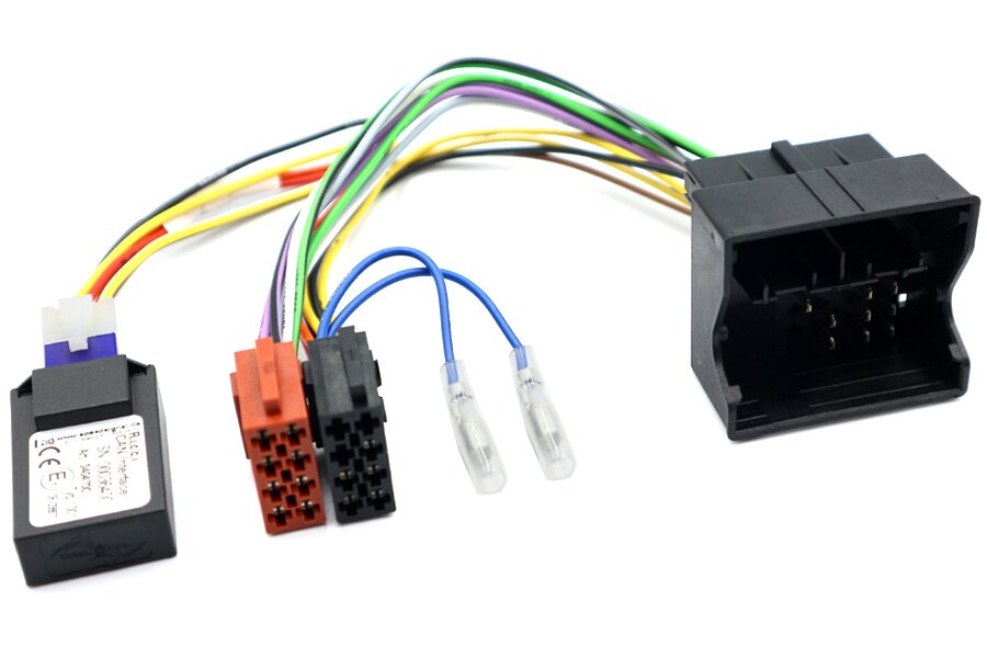 Audi quadlock to ISO aftermarket car radio adapter harness (With CANbus ignition)