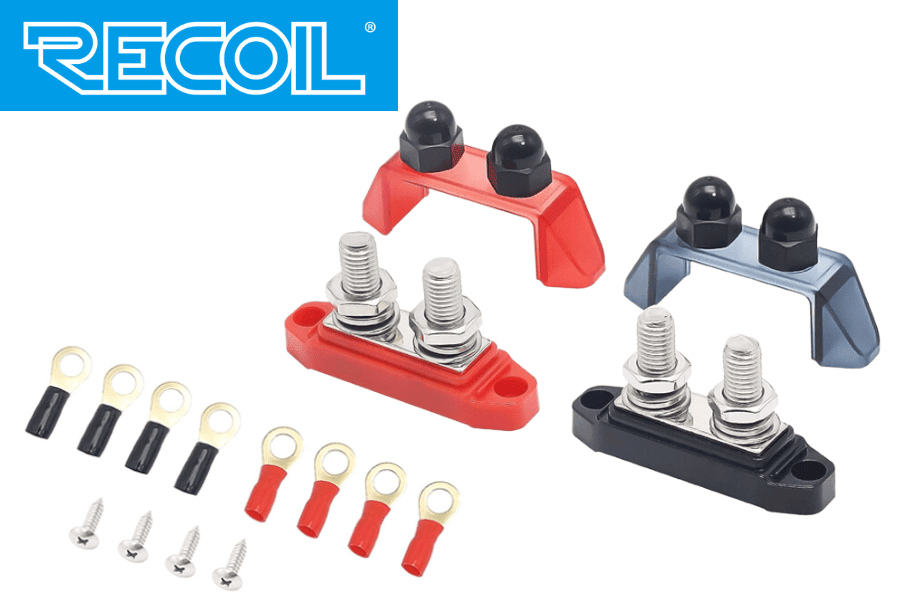 RECOIL Dual/ 2 Pole Busbar kit (3/8" inch terminal power distribution block) 