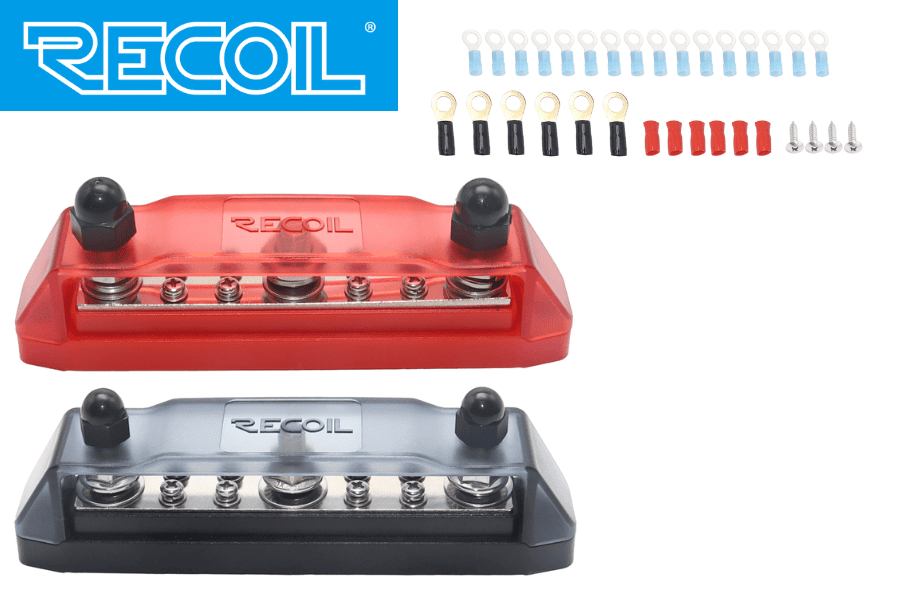 RECOIL 3+8 Pole Busbar kit (3 x 3/8" inch terminal power distribution block) 