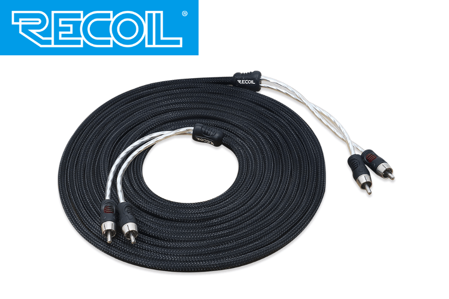 RECOIL Echo Pro-Series Premium 2-channel Twisted Pair RCA Phono Audio Cable 5m (17ft)