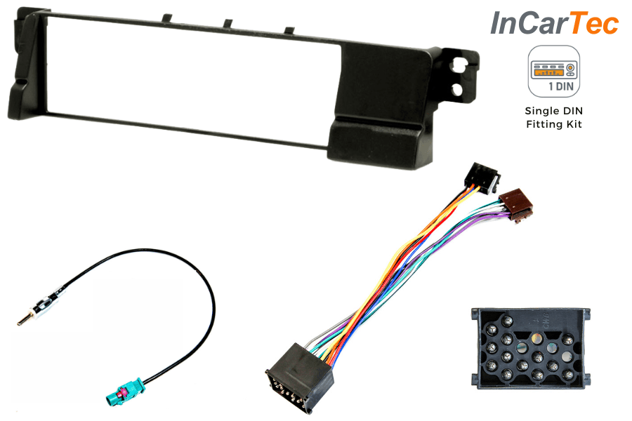 BMW 3-Series E46 (STANDARD/ ROUND PIN) single DIN car stereo upgrade fitting kit (WITHOUT SWC)