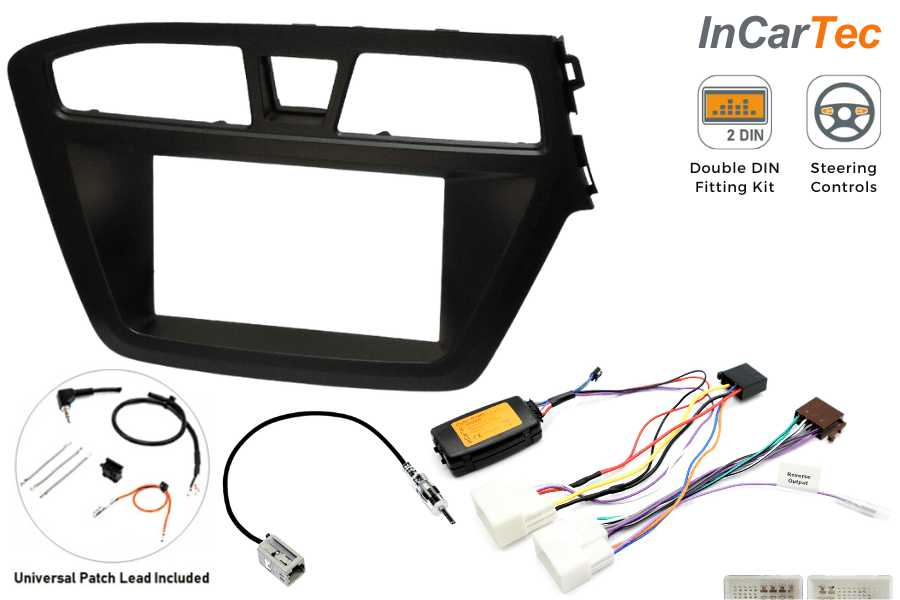 Hyundai i20 2nd Gen (2014-2018) Double DIN car stereo upgrade fitting kit (OEM Navigation)