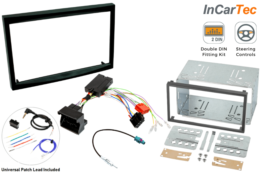 Citroen Berlingo, Peugeot Partner (2008-2018) Double DIN stereo upgrade fitting kit (WITH SWC)