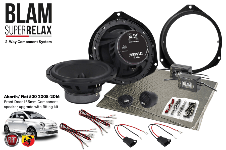 Abarth/ Fiat 500 (2008-2016) BLAM RELAX Front Door car audio speaker upgrade fitting kit